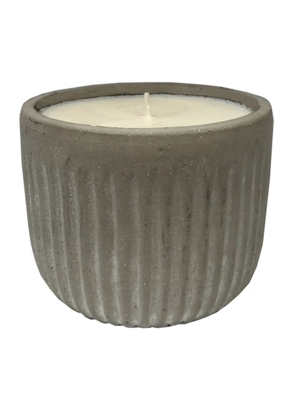 K. Hall Studio Grooved Cement Citronella Outdoor Candle - Picture 5 of 5